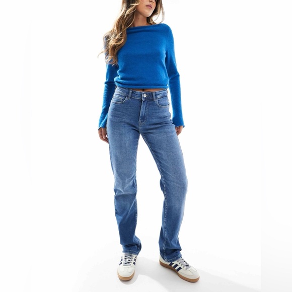 Only Blue Straight Leg Jeans - Picture 1 of 10
